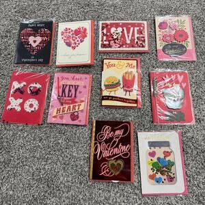 Lot of 10 Valentine's Day Cards, Envelopes VOILA Factory Sealed w/ Sticker Seals